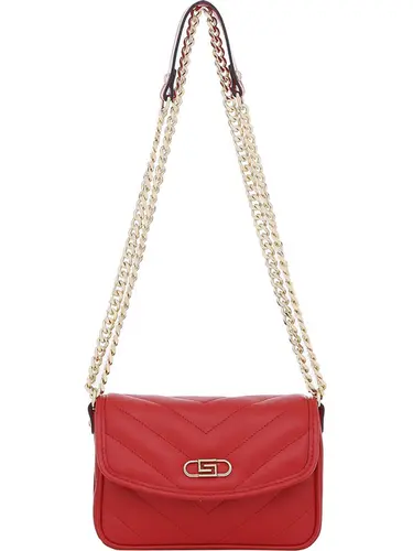 Bolsa Tiracolo Couro Vermelho Pequena 77014.25