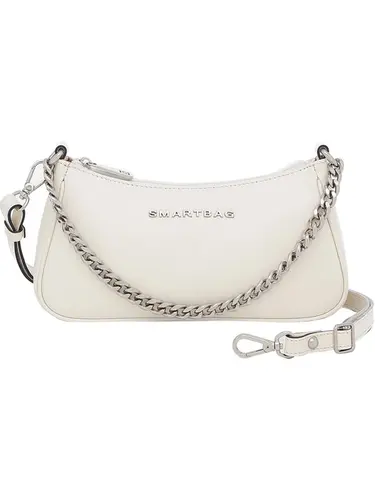 Bolsa Transversal Couro Metalizado Prata Pequena 77018.25