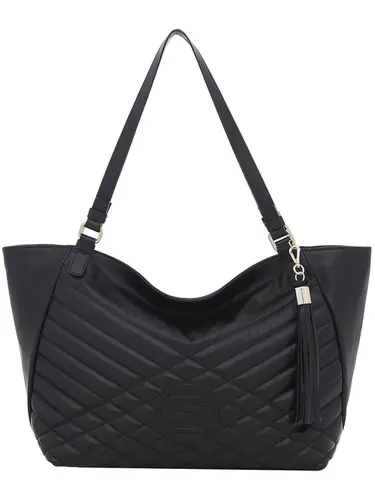 Bolsa Tote Couro Preto Grande 77011.25