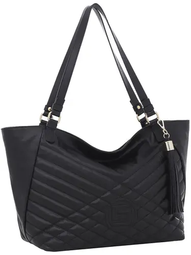 Bolsa Tote Couro Preto Grande 77011.25