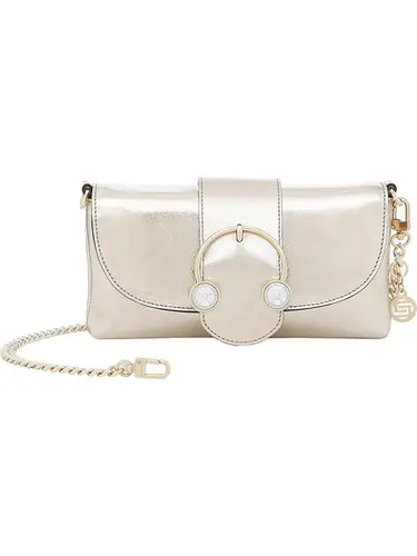 Bolsa Tiracolo Couro Prata Pequena 77032.25