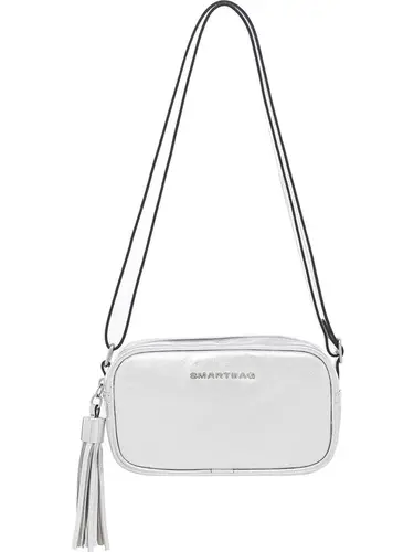 Bolsa Transversal Couro Prata Pequena 77044.25