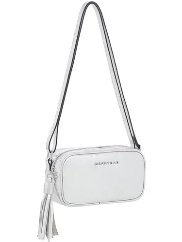 Bolsa Transversal Couro Prata Pequena 77044.25