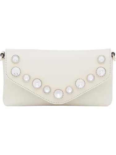 Bolsa Tiracolo Couro Marfim Pequena 77033.25