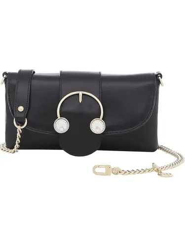 Bolsa Tiracolo Couro Preto Pequena 77032.25