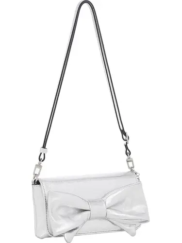 Bolsa Transversal Couro Prata Pequena 77034.25