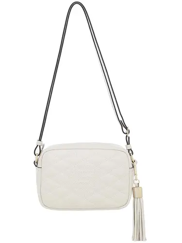 Bolsa Transversal Couro Offwhite Pequena 77012.25