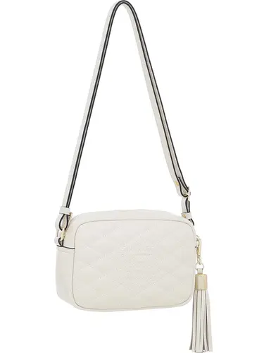 Bolsa Transversal Couro Offwhite Pequena 77012.25