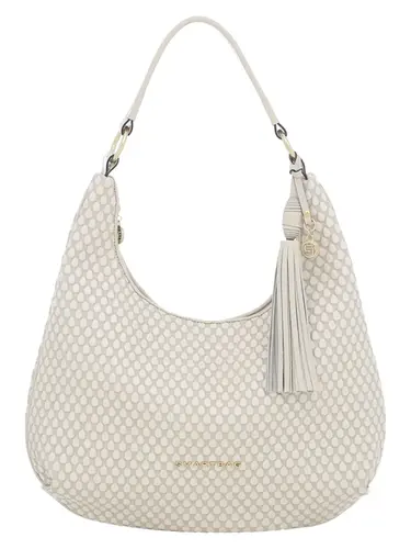 Bolsa Hobo Couro Drops Marfim Grande 78063.25