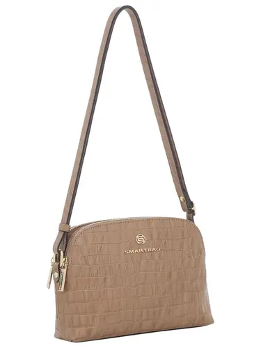 Bolsa Transversal Couro Croco Caramelo Media 78006.25