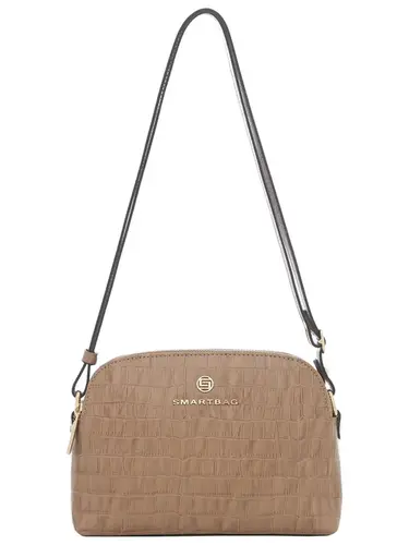 Bolsa Transversal Couro Croco Caramelo Media 78006.25
