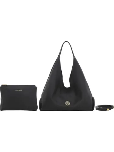 Bolsa Hobo Couro Preto Grande 78028.25