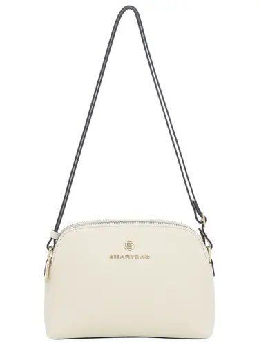 Bolsa Transversal  Couro Marfim Media  78006.25