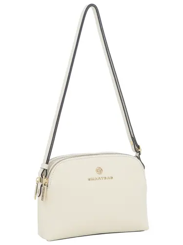 Bolsa Transversal  Couro Marfim Media  78006.25