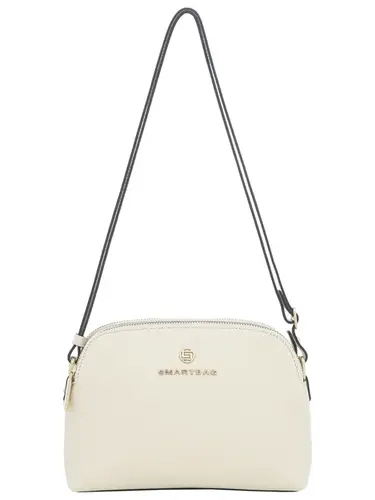 Bolsa Transversal  Couro Marfim Media  78006.25