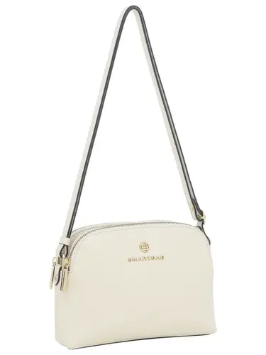 Bolsa Transversal  Couro Marfim Media  78006.25