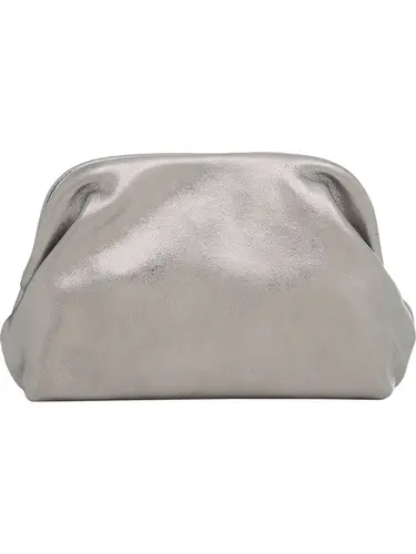 Bolsa Tiracolo Couro Metalizado Inox Pequena 78002.25