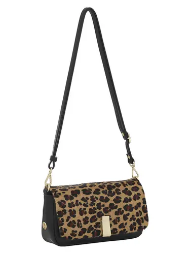 Bolsa Tiracolo  Couro Pelo Leopardo Media 78005.25