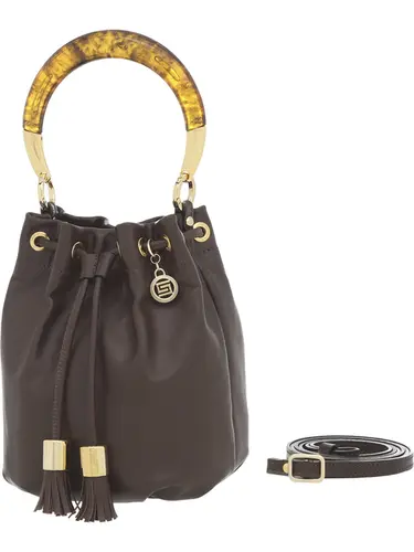 Bolsa de Mao Couro Chocolate Pequena  78027.25