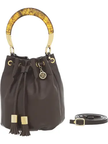 Bolsa de Mao Couro Chocolate Pequena  78027.25