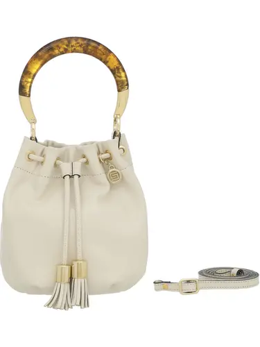 Bolsa de Mao Couro Marfim Pequena  78027.25