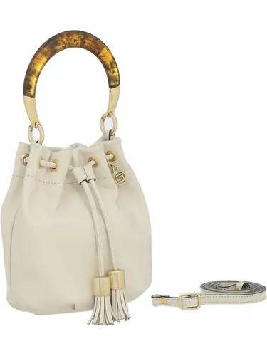 Bolsa de Mao Couro Marfim Pequena  78027.25