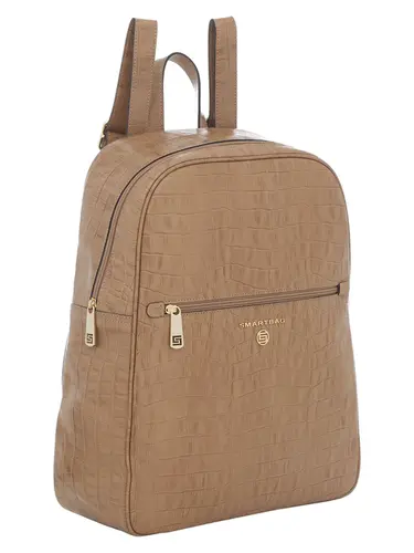 Mochila Couro Croco Caramelo Grande 78047.25