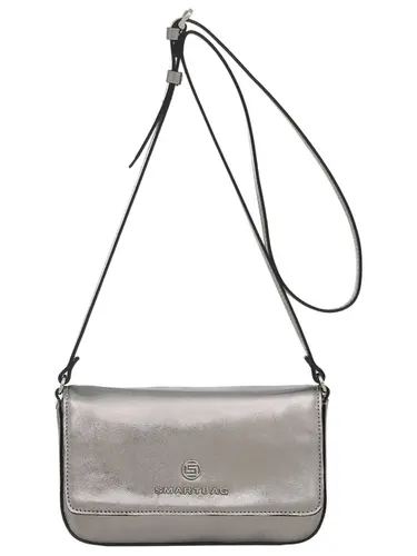 Bolsa Transversal Couro metalizado Inox Pequena 78001.25
