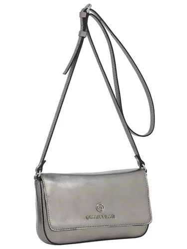 Bolsa Transversal Couro metalizado Inox Pequena 78001.25