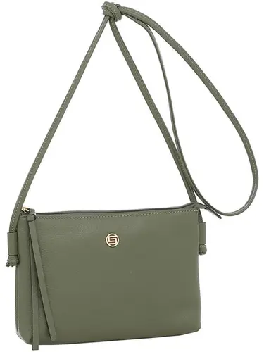 Bolsa Transversal Couro Oliva Pequena 78245.25