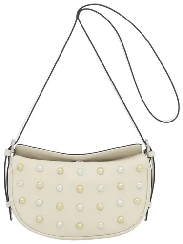 Bolsa  Transversal Couro Marfim Media 78020.25