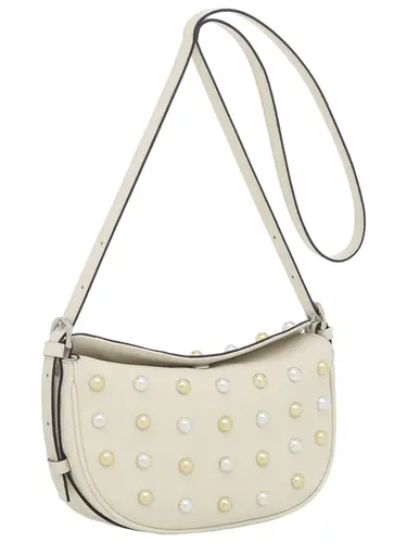 Bolsa  Transversal Couro Marfim Media 78020.25