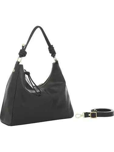 Bolsa Tiracolo Couro Preto Grande 78018.25