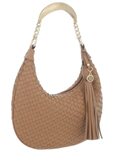 Bolsa de Mão Couro Tresse Caramelo Médio 78015.25