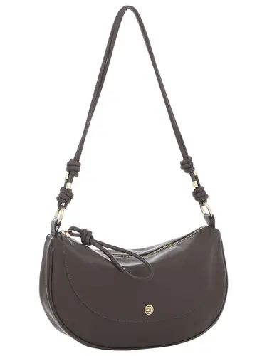 Bolsa Tiracolo Couro Chocolate Media 78016.25