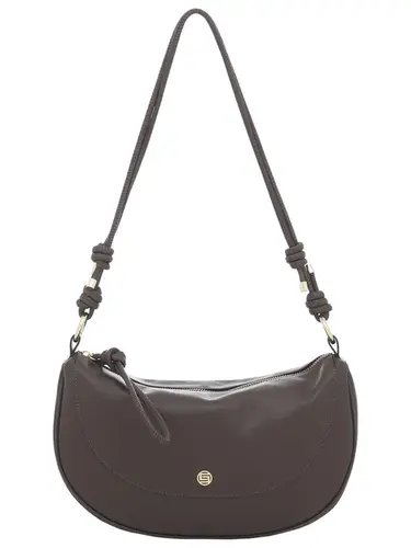 Bolsa Tiracolo Couro Chocolate Media 78016.25