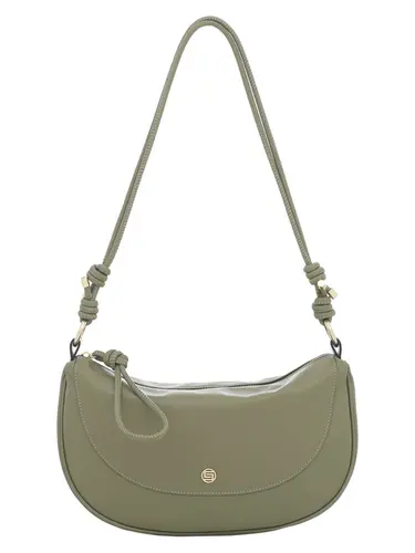 Bolsa Tiracolo Couro Oliva Media 78016.25