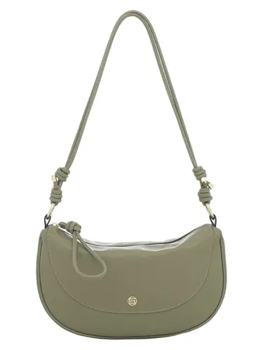 Bolsa Tiracolo Couro Oliva Media 78016.25