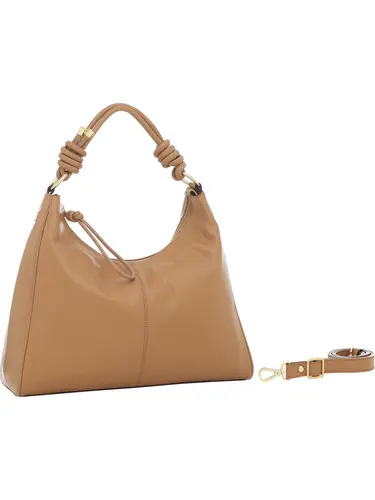 Bolsa Tiracolo Couro Caramelo Grande 78018.25