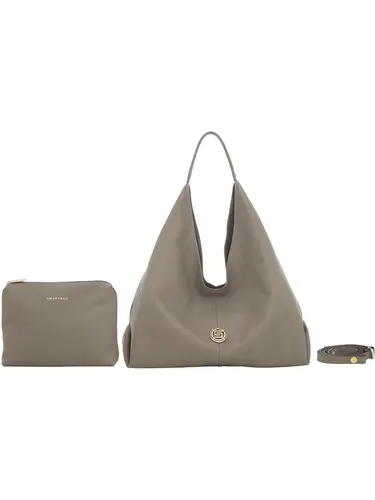 Bolsa Hobo Couro Taupe Grande 78028.25