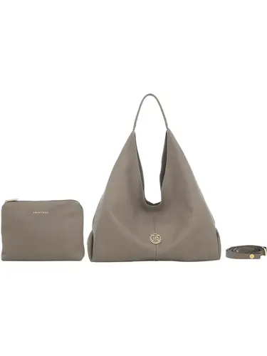 Bolsa Hobo Couro Taupe Grande 78028.25