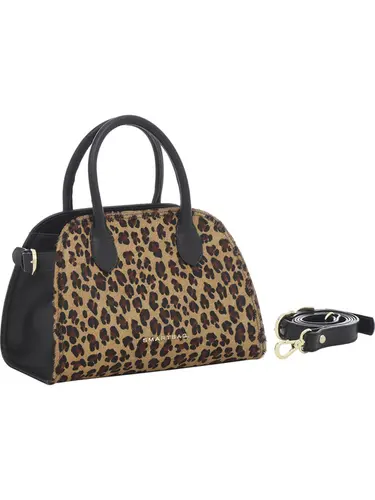 Bolsa de Mão Smartbag  Couro Pelo Leopardo Media 78009.25