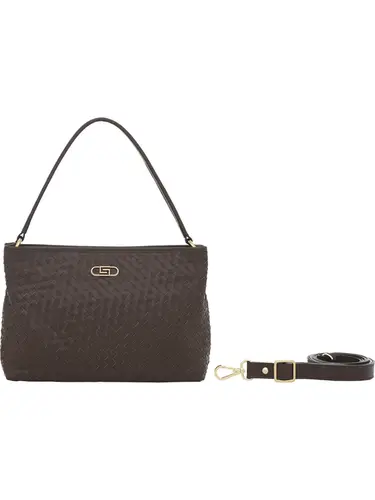 Bolsa de Mao Couro Tresse Chocolate Media  - 78012.25