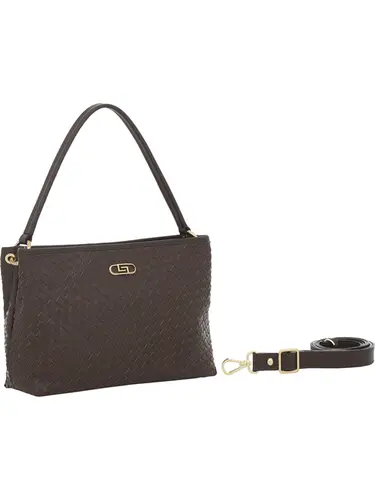 Bolsa de Mao Couro Tresse Chocolate Media  - 78012.25