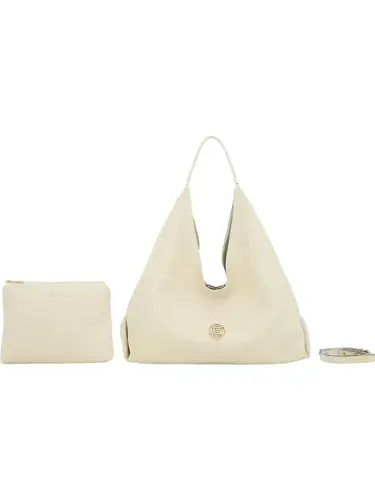 Bolsa Hobo Couro Marfim Grande 78028.25