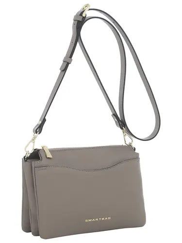 Bolsa Transversal Couro Taupe Pequena 78022.25