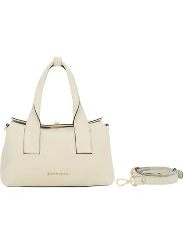 Bolsa de Mão Smartbag  Couro Marfim Media 78023.25