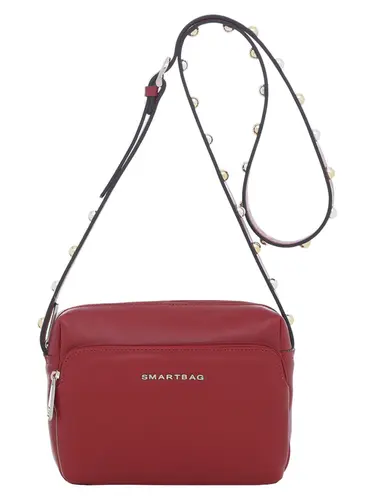 Bolsa Transversal  Couro Cereja Media 78019.25