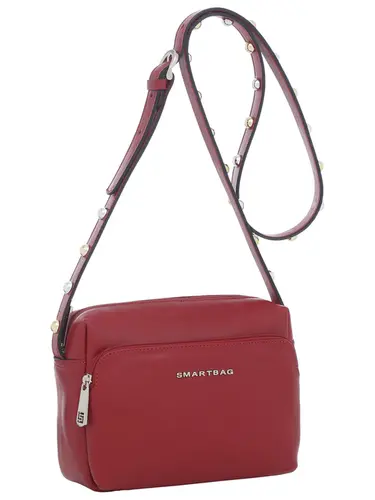 Bolsa Transversal  Couro Cereja Media 78019.25