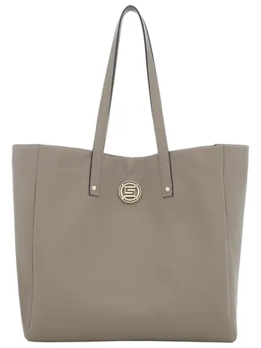 Bolsa Tiracolo Couro Taupe Grande 78029.25